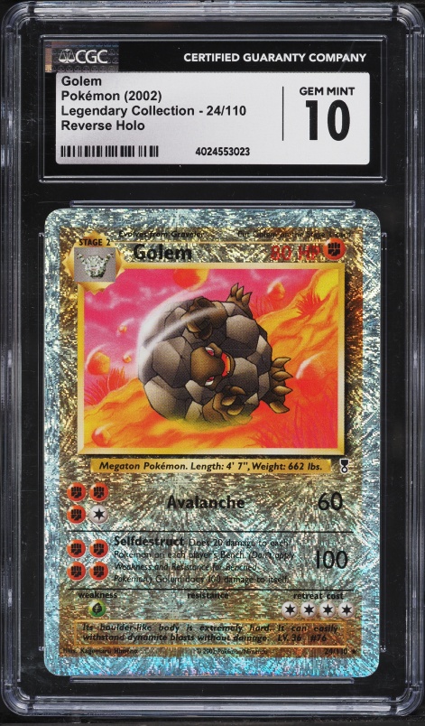 1st edition golem pokemon card 052/086 Holo Rare NM-EX 2005 Japanese s977 Colorless Rock Tumble (70) This attacks damage isnt affected by Resistance 1999 Pokemon Fossil 1st Edition
