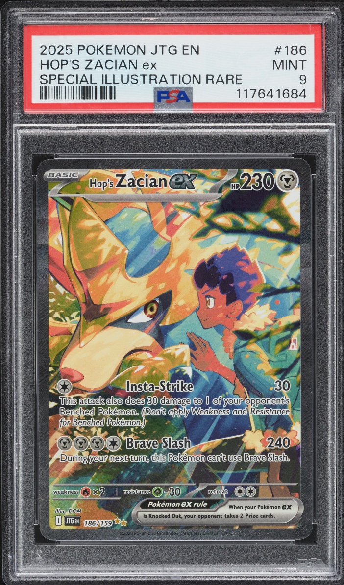 2025 Pokemon Scarlet & Violet Journey Together SIR Hop's Zacian ex #186 PSA 9 MINT