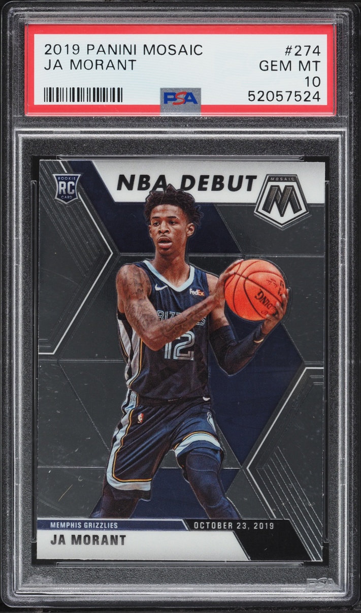 2019 Panini Mosaic Ja Morant ROOKIE #274 PSA 10 GEM MINT