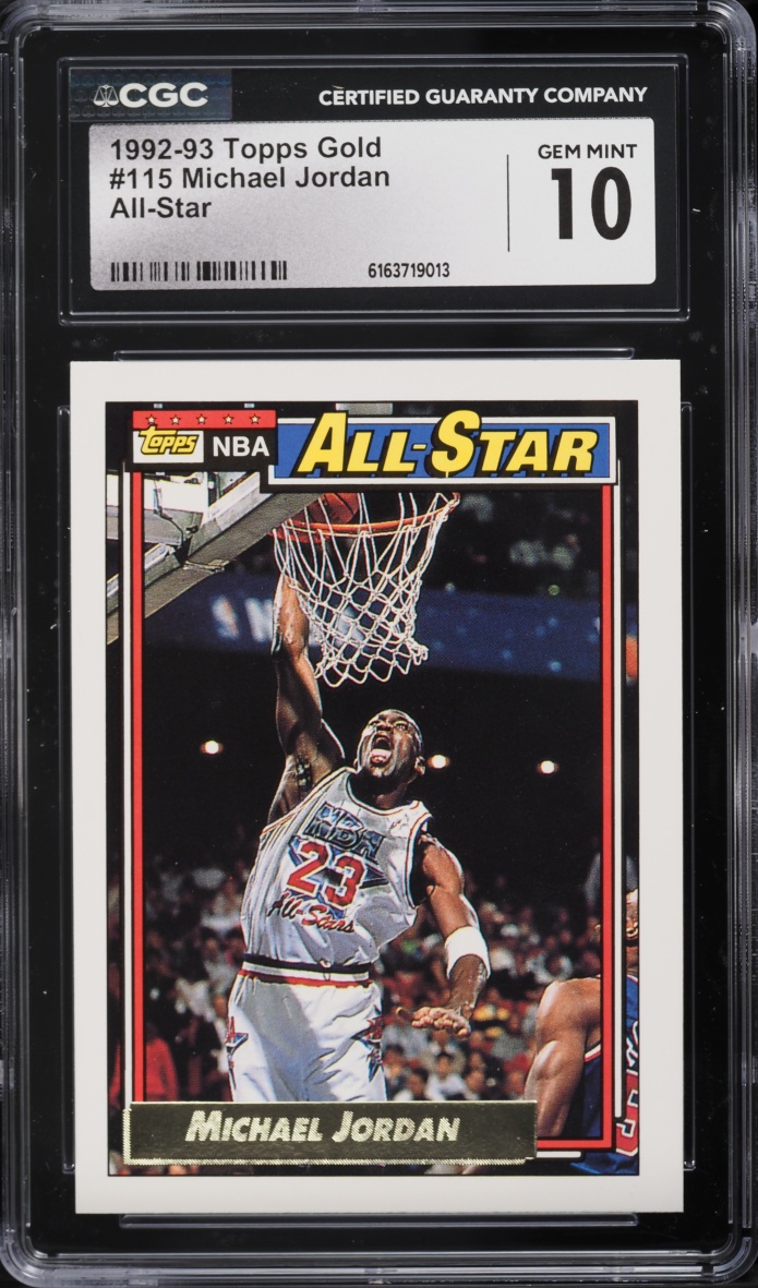 1992 Topps Gold Michael Jordan ALL-STAR #115 CGC 10 GEM MINT
