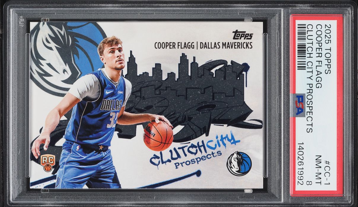 2025 Topps Clutch City Prospects Cooper Flagg ROOKIE #CC-1 PSA 8 NM-MT
