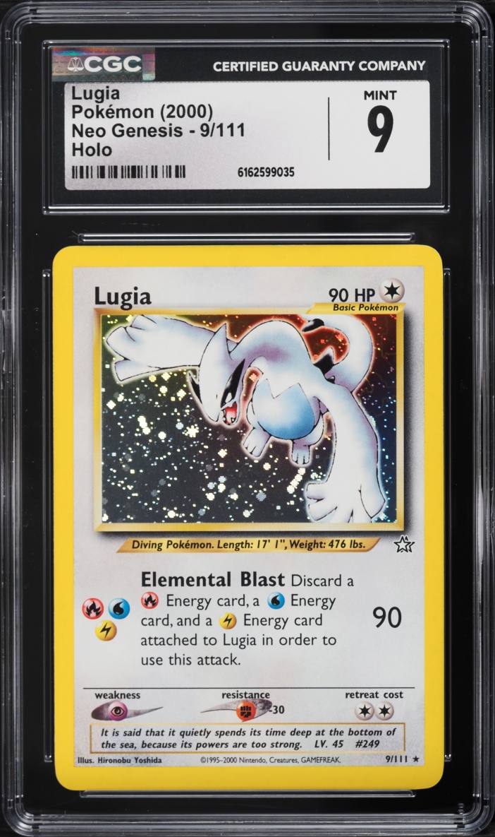 2000 Pokemon Neo Genesis Holo Lugia #9 CGC 9 MINT