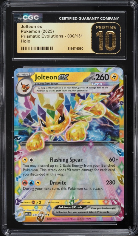 2025 Pokemon Scarlet & Violet Prismatic Evolutions Holo Jolteon EX #30 CGC 10 PRISTINE