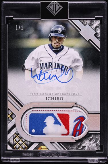 2025 Topps Transcendent Collection Platinum Ichiro Suzuki LAUNDRY TAG PATCH AUTO 1/1 #PCA-1
