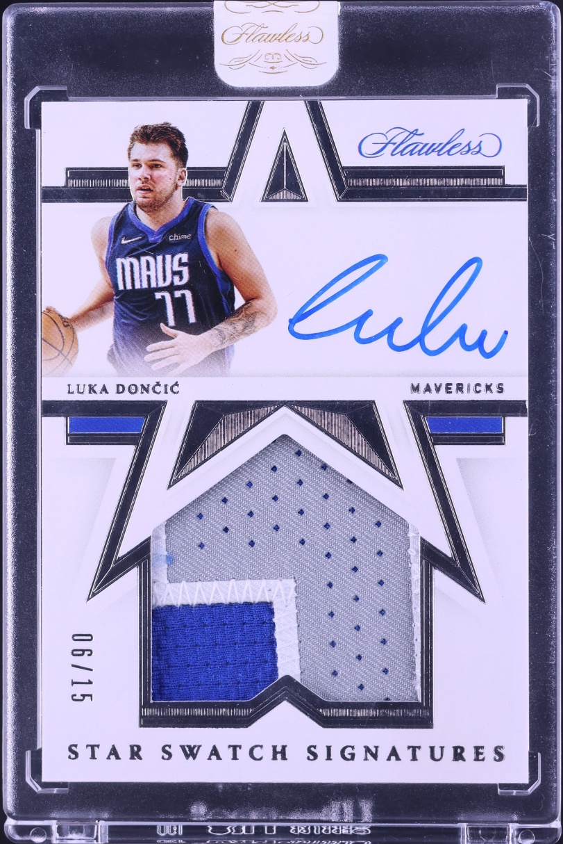 2020 Panini Flawless Star Swatch Signatures Luka Doncic PATCH AUTO /15 #SSW-LUK