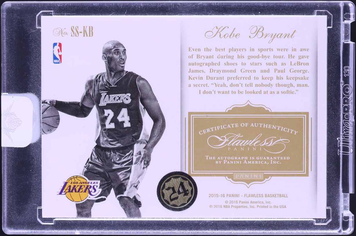 2015 Panini Flawless Super Signatures Ruby Kobe Bryant AUTO 15/15 #SS-KB