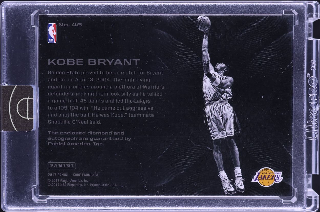 2017 Panini Kobe Eminence 33,643 Double Diamond Gems Kobe Bryant AUTO 3/3 #46