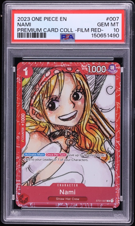 2023 One Piece Premium Collection Film Red Nami #ST01-007 PSA 10 GEM MINT