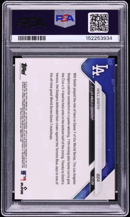 2025 Topps Now Will Smith #924 PSA 9 MINT