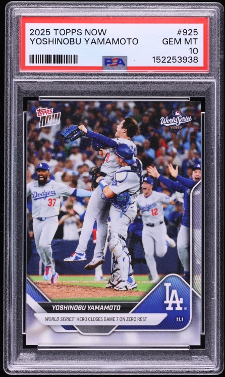 2025 Topps Now Yoshinobu Yamamoto #925 PSA 10 GEM MINT