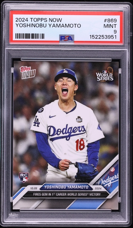 2024 Topps Now Yoshinobu Yamamoto ROOKIE #869 PSA 9 MINT