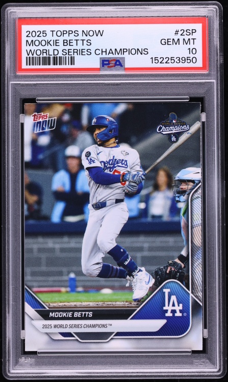 2025 Topps Now World Series Champions Mookie Betts #WS-2SP PSA 10 GEM MINT