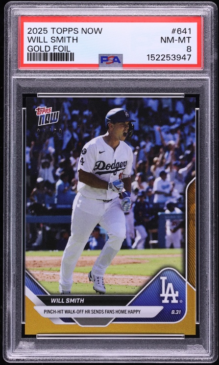 2025 Topps Now Gold Foil Will Smith /50 #641 PSA 8 NM-MT