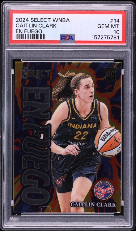 2024 Select WNBA En Fuego Caitlin Clark ROOKIE #14 PSA 10 GEM MINT