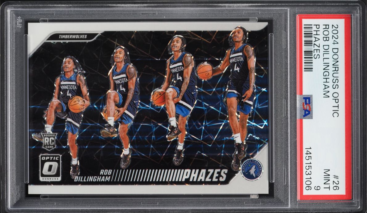 2024 Donruss Optic Phazes Prizm Rob Dillingham ROOKIE #26 PSA 9 MINT