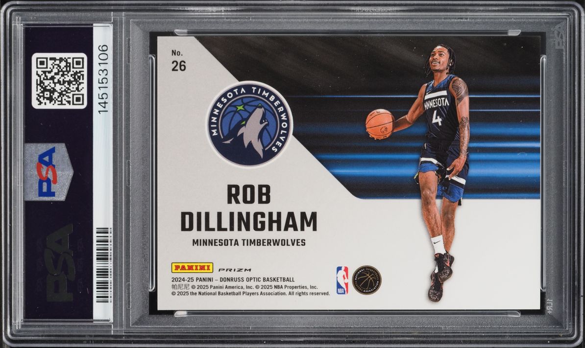 2024 Donruss Optic Phazes Prizm Rob Dillingham ROOKIE #26 PSA 9 MINT