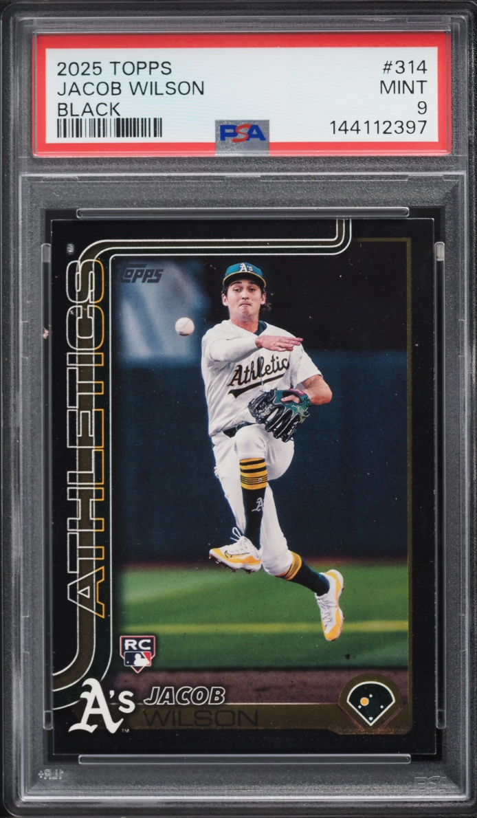2025 Topps Black Jacob Wilson ROOKIE /74 #314 PSA 9 MINT