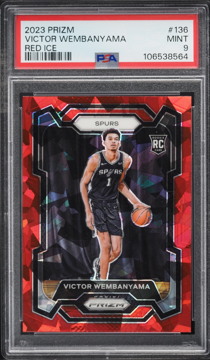 2023 Panini Prizm Red Ice Victor Wembanyama ROOKIE #136 PSA 9 MINT