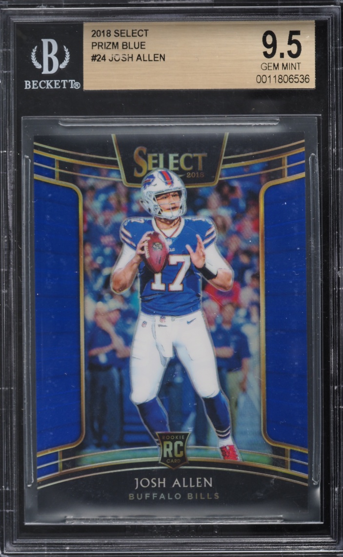 2018 Select Concourse Blue Prizm Josh Allen ROOKIE /175 #24 BGS 9.5 GEM MINT