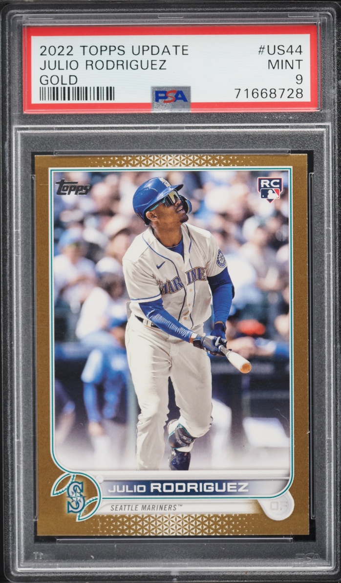 2022 Topps Update Gold Julio Rodriguez ROOKIE /2022 #US44 PSA 9 MINT