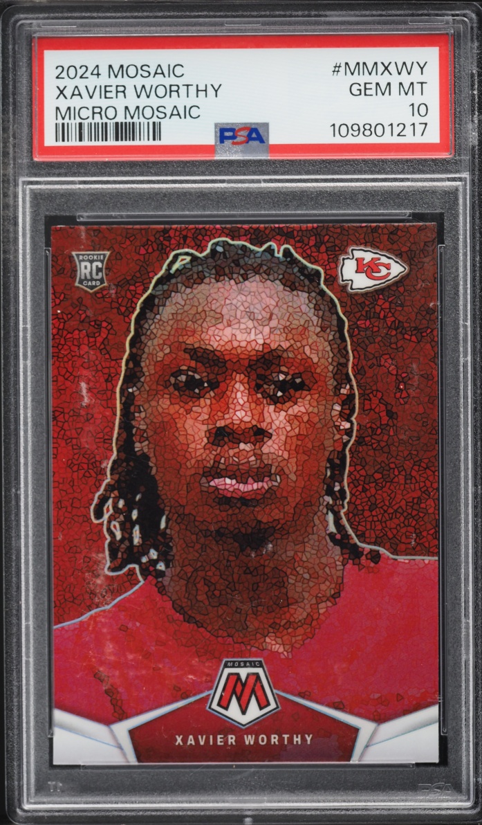 2024 Panini Mosaic Micro Prizm Xavier Worthy ROOKIE #MM-XWY PSA 10 GEM MINT