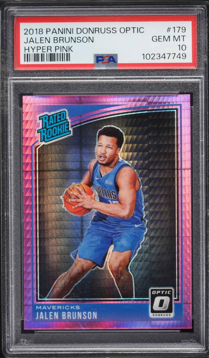 2018 Donruss Optic Hyper Pink Prizm Jalen Brunson ROOKIE #179 PSA 10 GEM MINT