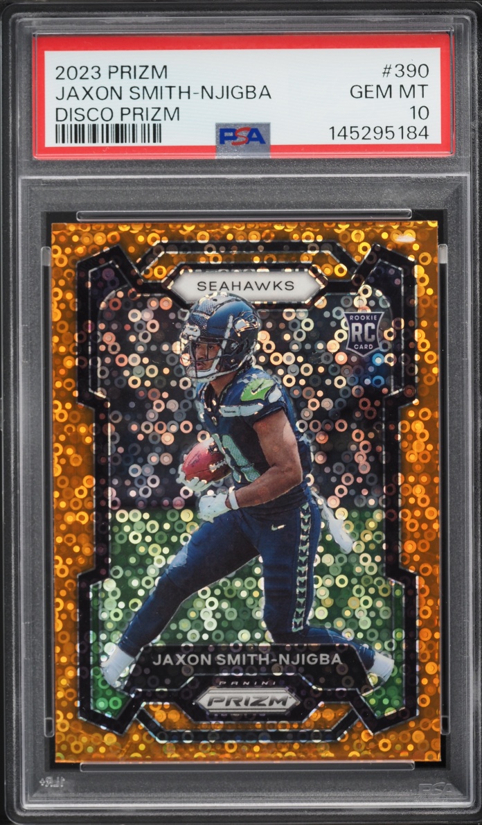 2023 Panini Prizm Disco Jaxon Smith-Njigba ROOKIE #390 PSA 10 GEM MINT