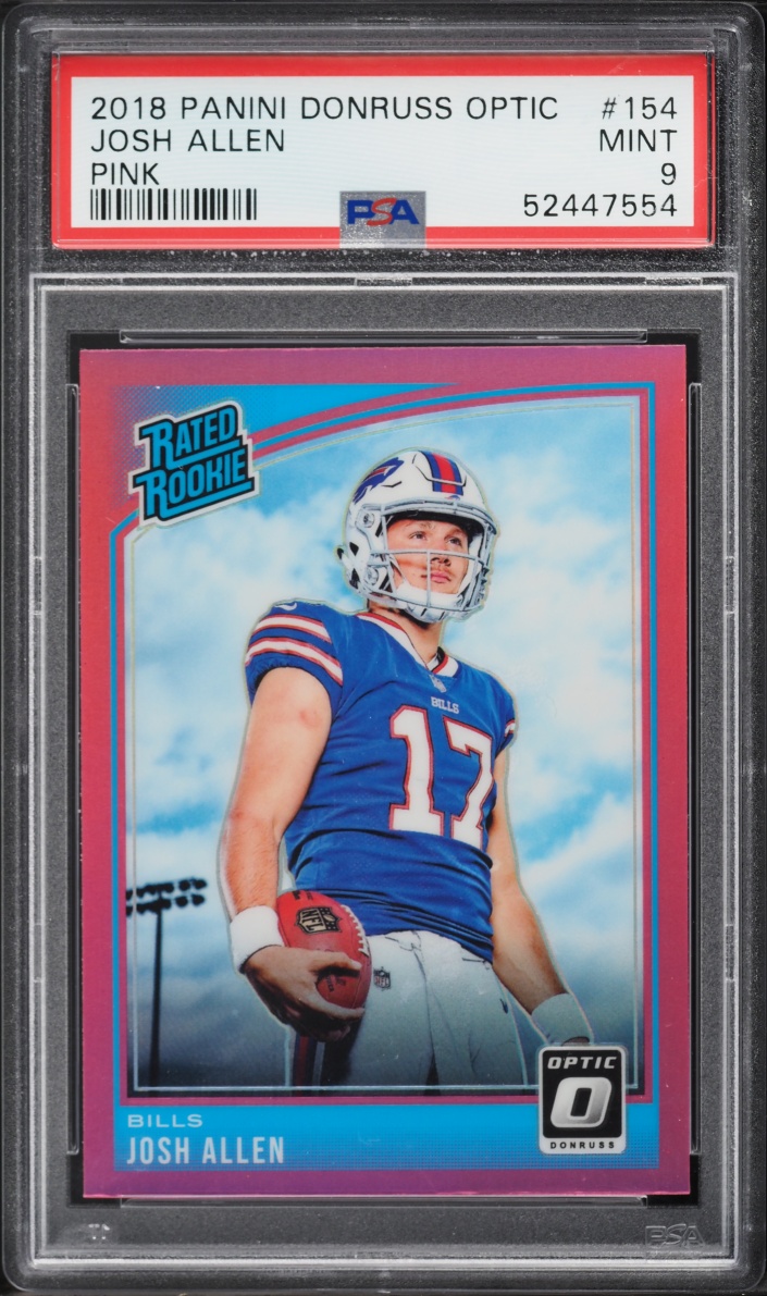 2018 Donruss Optic Pink Josh Allen ROOKIE #154 PSA 9 MINT