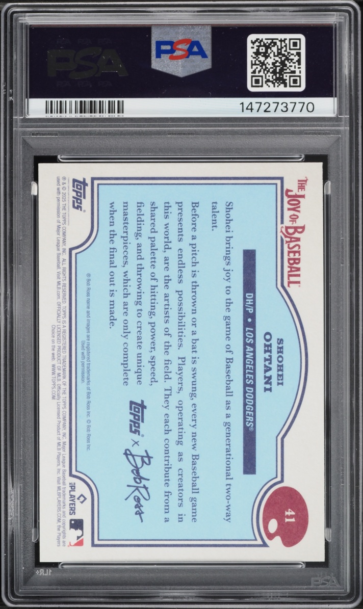2025 Topps X Bob Ross The Joy Of Baseball Shohei Ohtani #41 PSA 10 GEM MINT