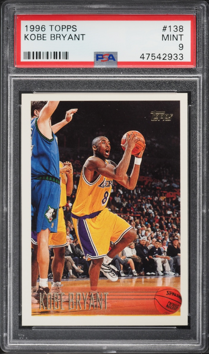 1996 Topps Basketball Kobe Bryant ROOKIE #138 PSA 9 MINT