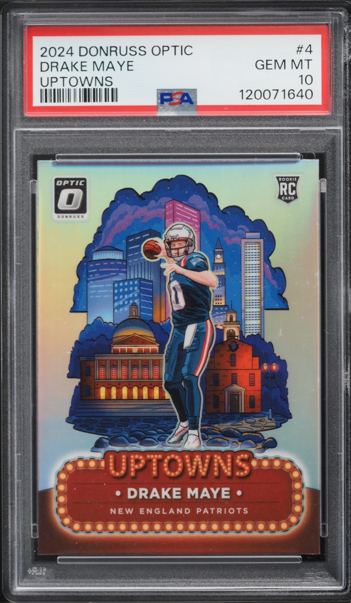 2024 Donruss Optic Uptowns Prizm Drake Maye ROOKIE #4 PSA 10 GEM MINT