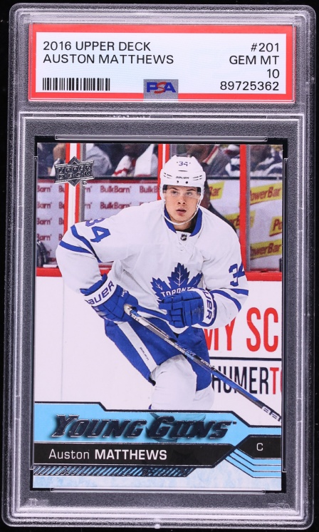 2016 Upper Deck Young Guns Auston Matthews ROOKIE #201 PSA 10 GEM MINT