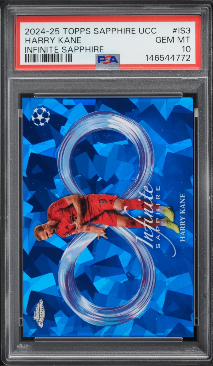 2024 Topps Chrome Sapphire UEFA Club Competitions Infinite Harry Kane #IS-3 PSA 10 GEM MINT