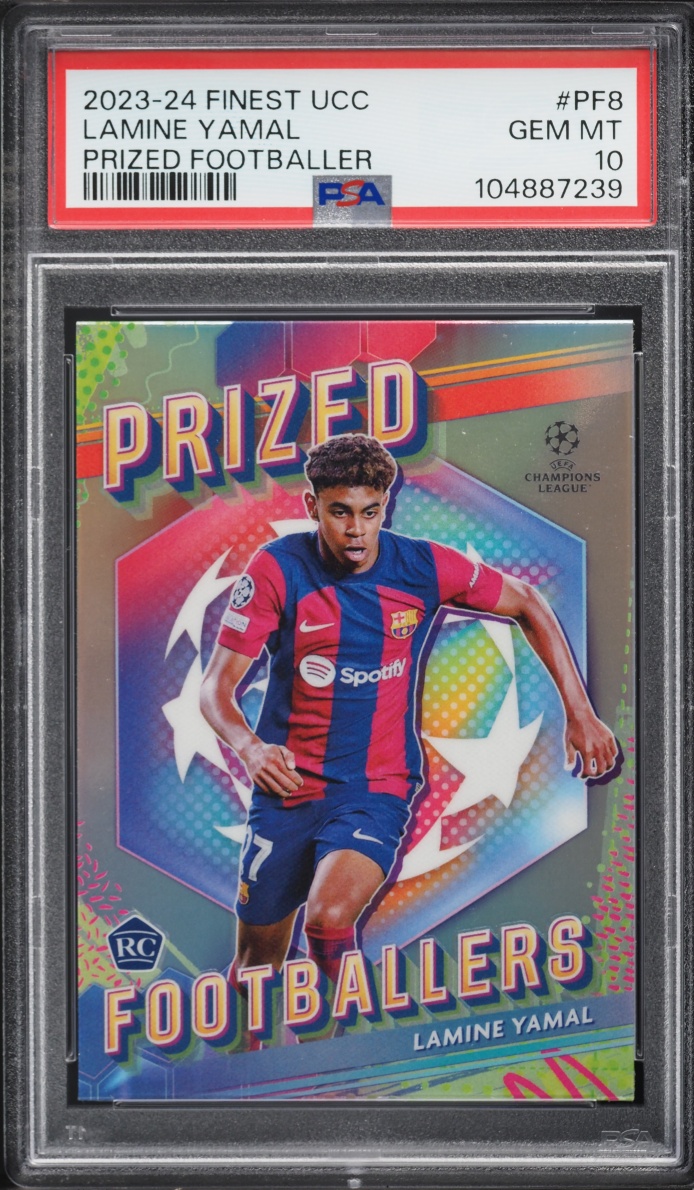 2023 Finest UEFA Club Competitions Prized Footballers Lamine Yamal ROOKIE #PF-8 PSA 10 GEM MINT