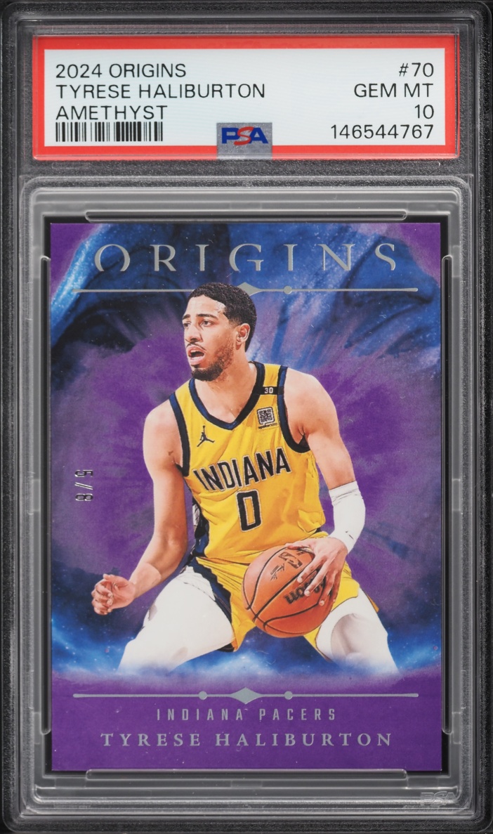 2024 Panini Origins Amethyst Tyrese Haliburton /8 #70 PSA 10 GEM MINT
