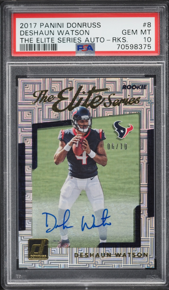 2017 Donruss The Elite Series Deshaun Watson ROOKIE AUTO /10 PSA 10 GEM MINT