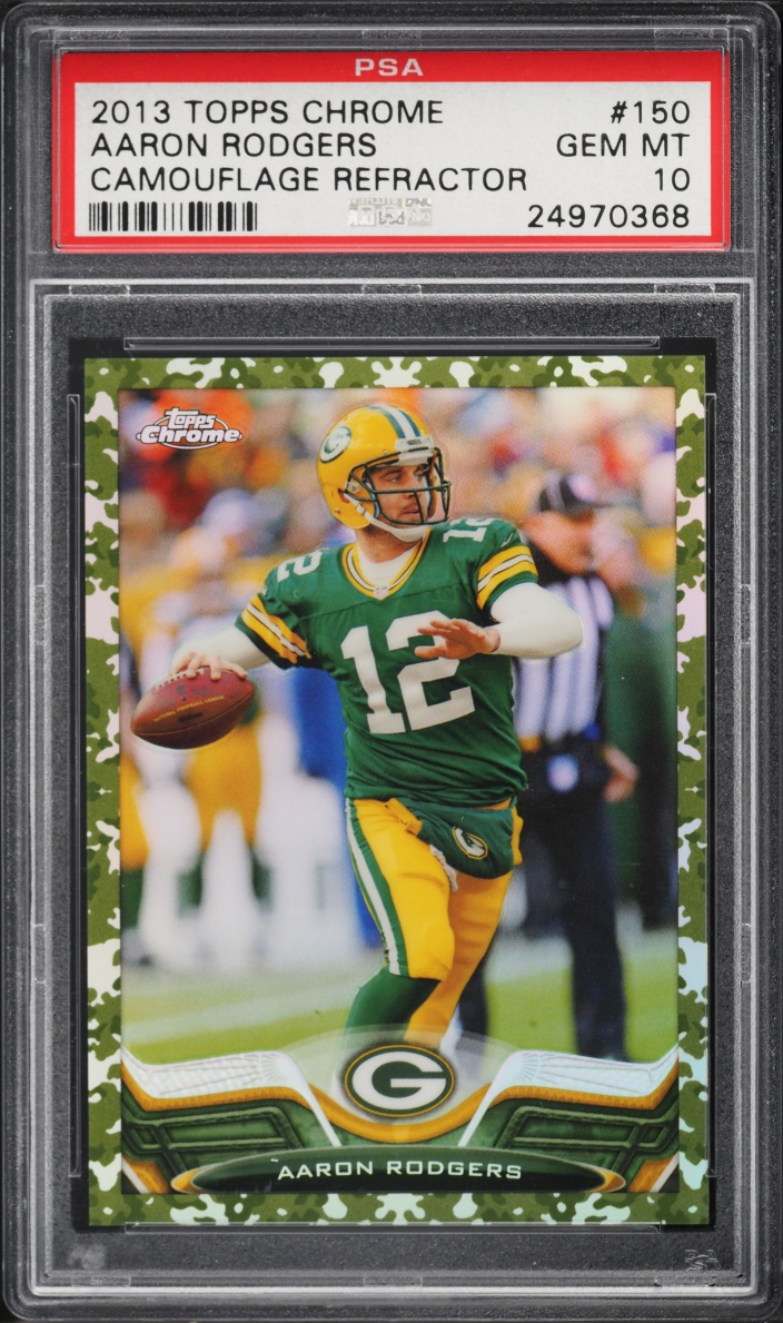 2013 Topps Chrome Camo Refractor Aaron Rodgers /499 #150 PSA 10 GEM MINT