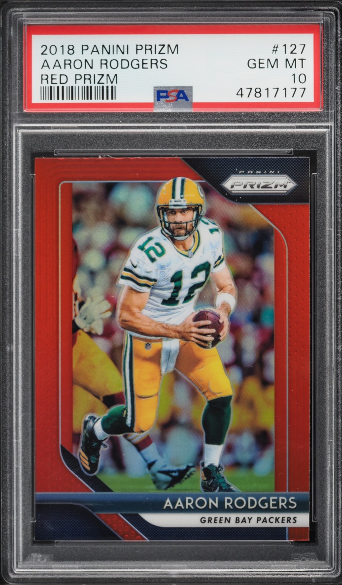 2018 Panini Prizm Red Aaron Rodgers #127 PSA 10 GEM MINT