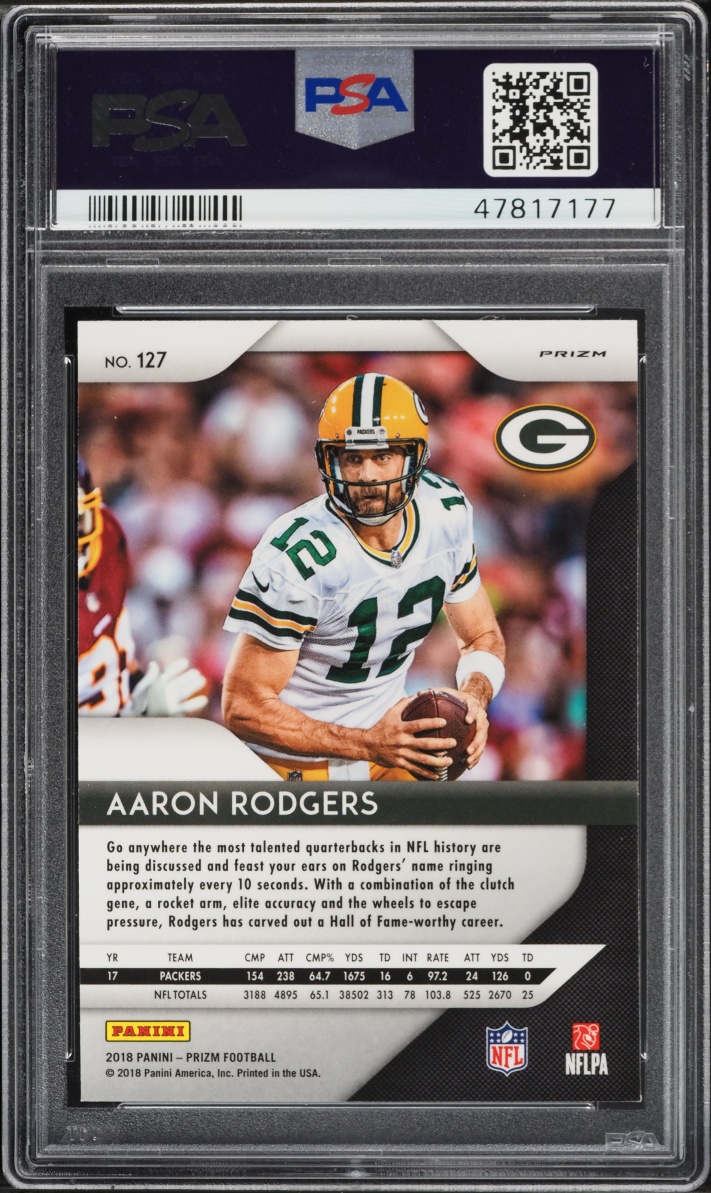 2018 Panini Prizm Red Aaron Rodgers #127 PSA 10 GEM MINT