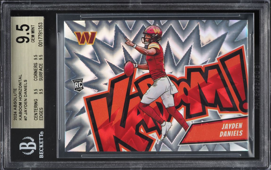 2024 Absolute Kaboom! Horizontal Jayden Daniels ROOKIE #7 BGS 9.5 GEM MINT