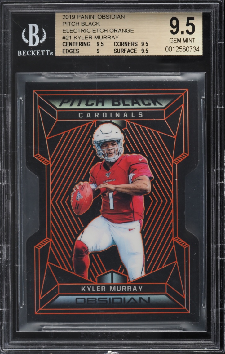 2019 Panini Obsidian Pitch Black Electric Etch Orange Kyler Murray /50 #21 BGS 9.5 GEM MINT