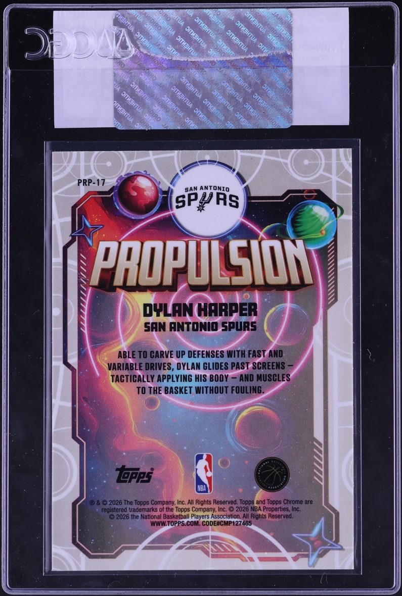 2025 Topps Cosmic Chrome Propulsion Dylan Harper ROOKIE #PRP-17 CGC AUTH