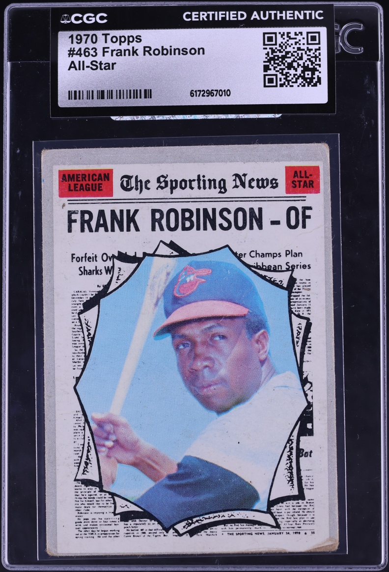 1970 Topps Frank Robinson ALL-STAR #463 CGC AUTH