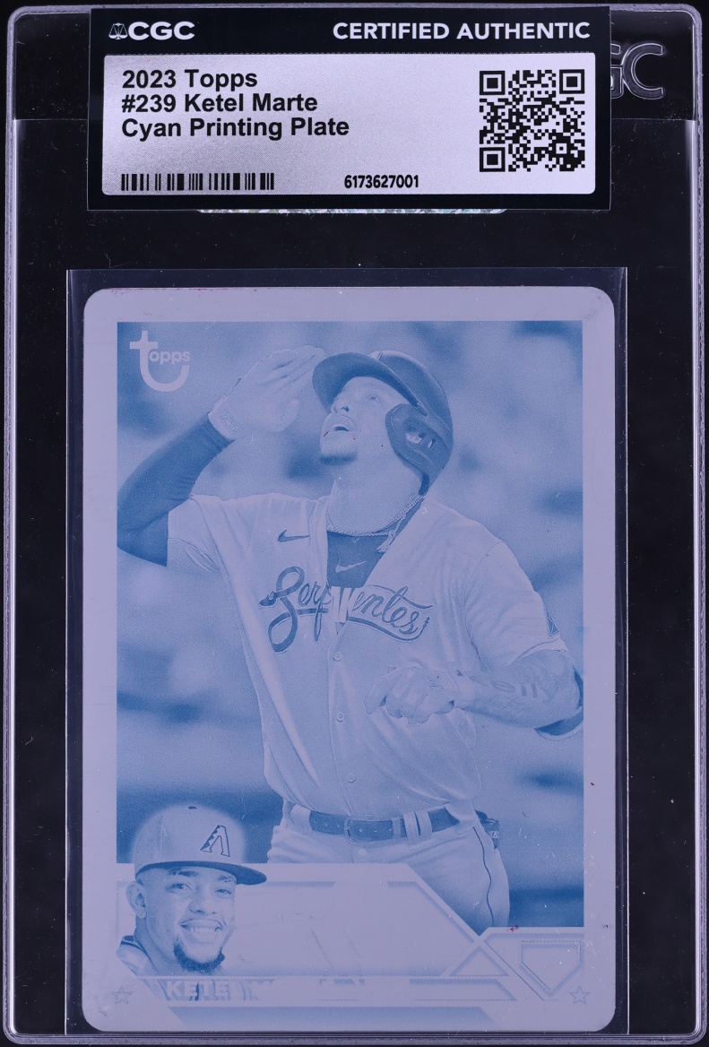 2023 Topps Cyan Printing Plate Ketel Marte 1/1 #239 CGC AUTH