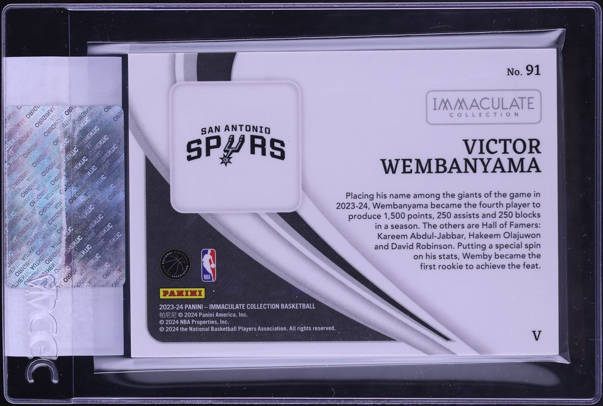 2023 Immaculate Collection Variation Bronze Victor Wembanyama ROOKIE /3 #91 CGC AUTH