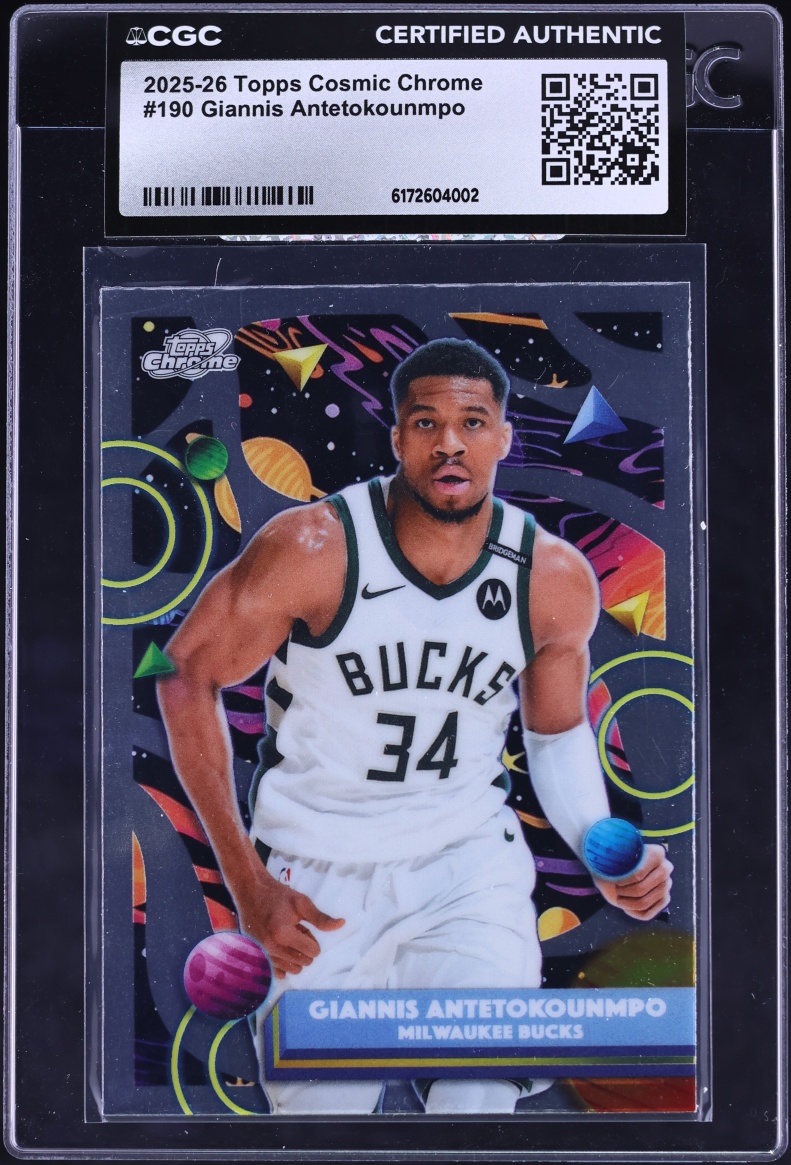 2025 Topps Chrome Cosmic Giannis Antetokounmpo #190 CGC AUTH