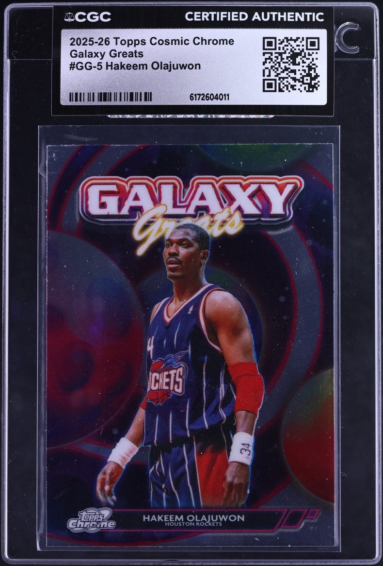 2025 Topps Chrome Cosmic Galaxy Greats Hakeem Olajuwon #GG-5 CGC AUTH