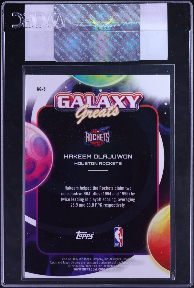 2025 Topps Chrome Cosmic Galaxy Greats Hakeem Olajuwon #GG-5 CGC AUTH