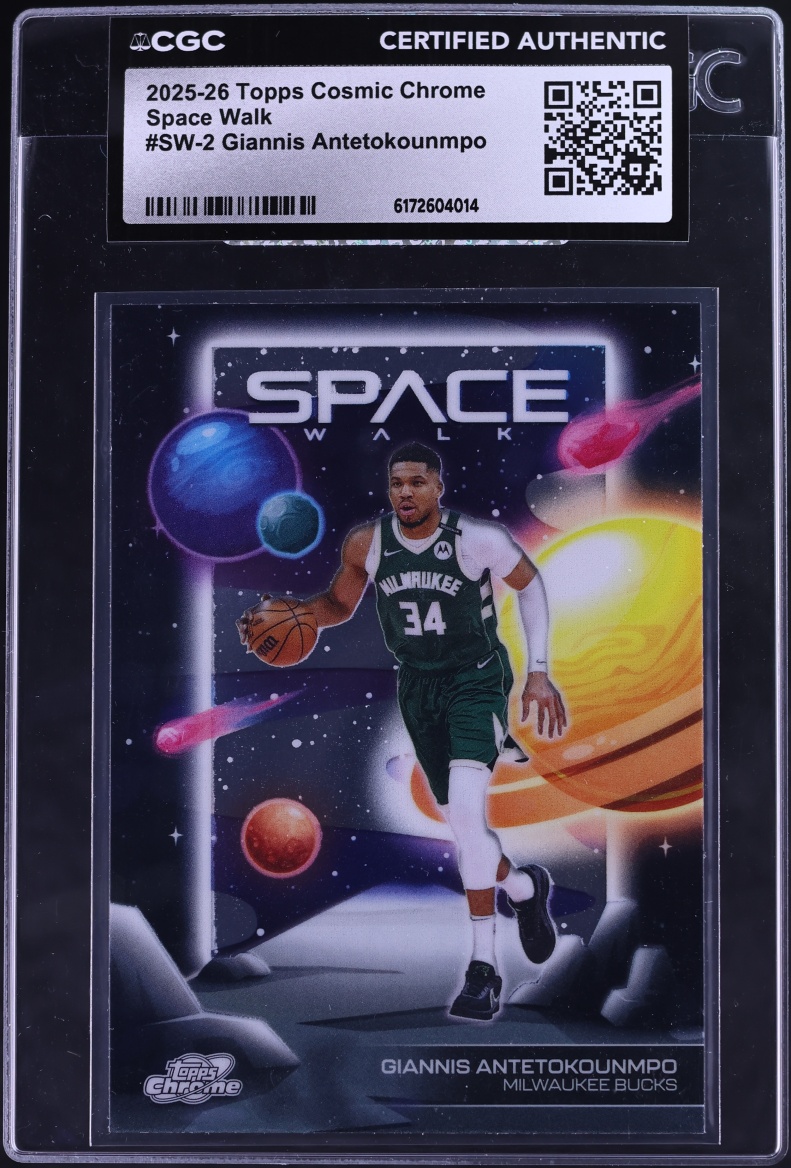 2025 Topps Chrome Cosmic Space Walk Giannis Antetokounmpo #SW-2 CGC AUTH