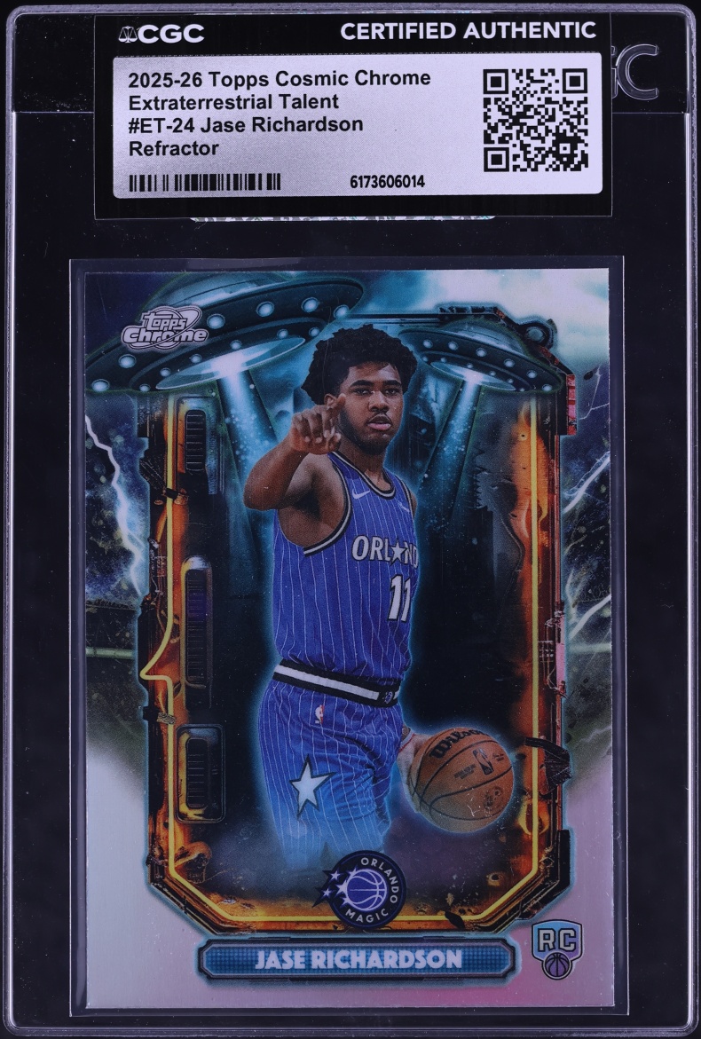 2025 Topps Chrome Cosmic Extraterrestrial Talent Refractor Jase Richardson ROOKIE #24 CGC AUTH